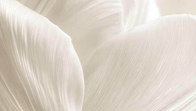 A single tulip petal in serene greige pastel hues serves as a tranquil abstract backdrop, its texture contributing to a sense of calm minimalism.