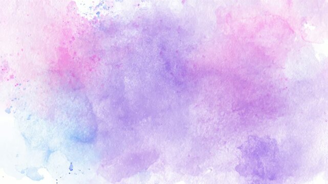 Abstract watercolor background with pink and purple ink wash texture, hand drawn digital stop motion animation seamless loop