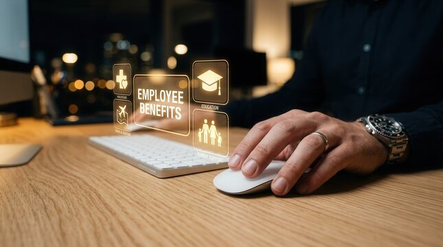 Fringe benefits for employee engagement including insurance, paid vacation, and office perks.