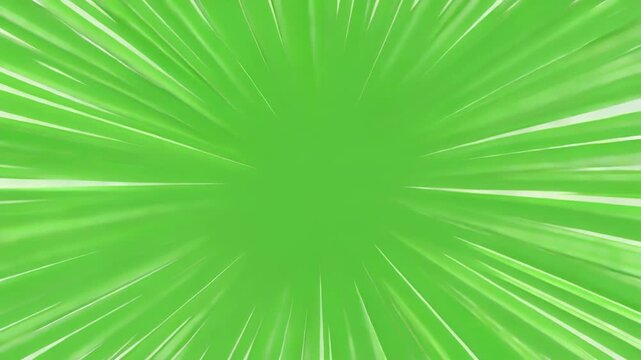 Vibrant green comic book style speed lines radiating from the center for dynamic manga action effect illustration