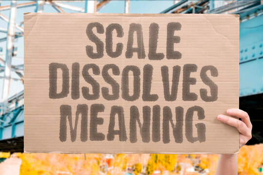 "Scale Dissolves Meaning" Large systems often drain significance from actions. MEANING. SIGNIFICANCE. INDIVIDUAL. IMPACT. PERSONAL.