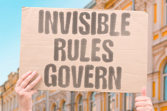 "Invisible Rules Govern" Hidden norms powerfully shape daily life. NORMS. CONDUCT. CULTURE. SUBTLE. INFLUENCE.