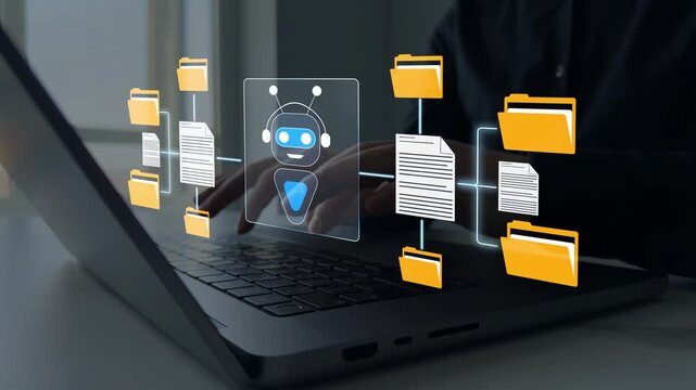 Artificial intelligence document management platform featuring digital archive, secure file storage, smart search, OCR processing, automated organization, cloud repository, and enterprise information 