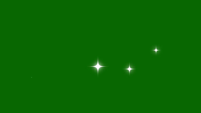 Glitter twinkle star shine effect , white cartoon sparkling burst, magic dust glow trail overlay, doodle flash pop animation with alpha channel seamless loop 4k video
