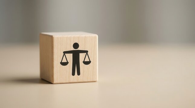 A banner for business integrity and good governance policy featuring a wooden cube.