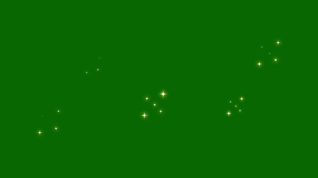 Twinkling stars animation. fast line glitter motion, white cartoon blinking stars, flat vector doodle sparkle, glowing light trails, shining twinkle effect 4k video
