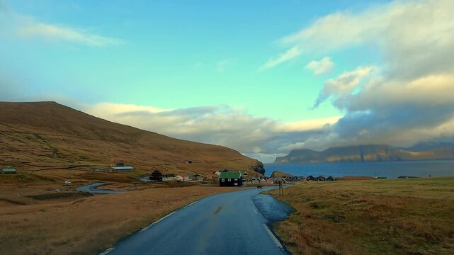 Gjógv town, Eysturoy Island, Far Oer