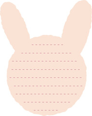 토끼 모양 메모지 스티커 © HWAYOUNG