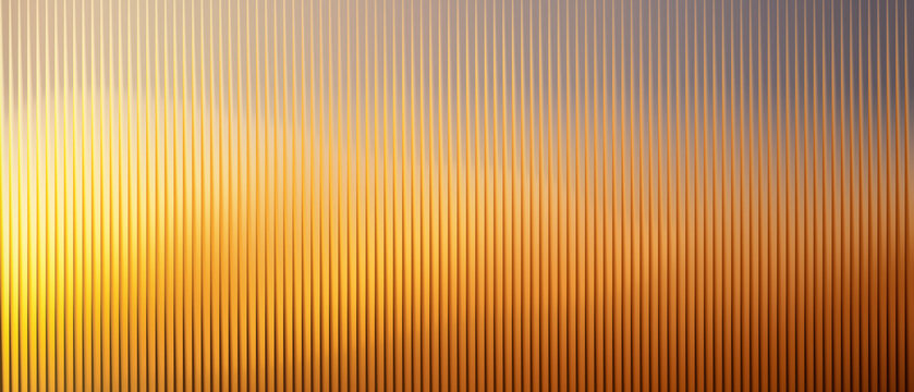 Glass gradient background, abstract background with vertical golden lines and warm gradient lighting