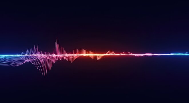 Digital visualization showing a sudden, sharp interruption in a rhythmic wave pattern, creating an unexplained gap or signal loss, wave, gap, radio