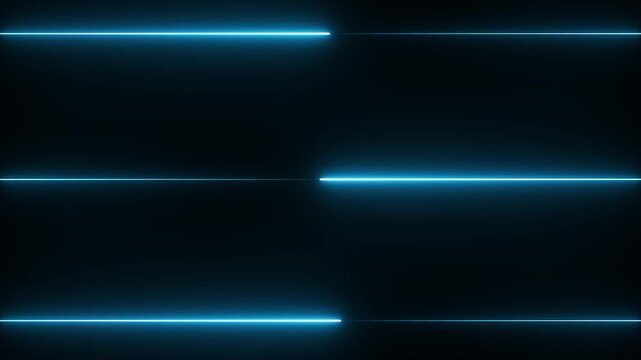Neon Light Glowing Seamless animation on black background Abstract neon rays and glowing lines animated. Neon Light Line Technology, line animation 4K Background Video