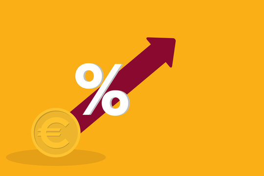Rising Interest Percentage Business Finance Background
