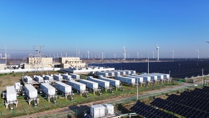 Integrated energy base featuring wind power solar photovoltaic and energy storage systems © zhu difeng