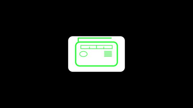 Green Radio Music Player Icon