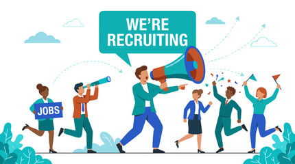 Fototapeta premium We Are Recruiting