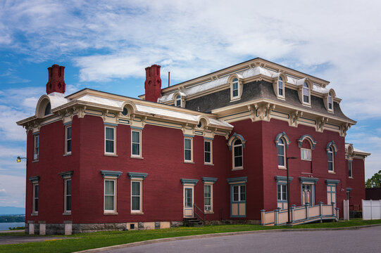 Port Henry historic downtown skyline and landmark buildings in Moriah, New York
