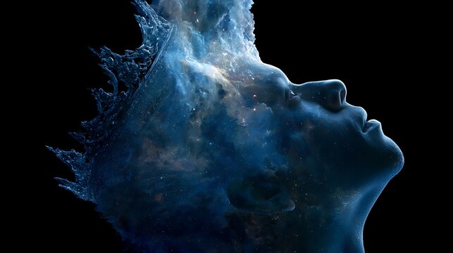 Prompt: The ultimate masterclass masterclass fine-art masterwork masterwork masterwork masterwork masterwork masterwork. A grand majestic majestic crowned king silhouette face, looking up looking 