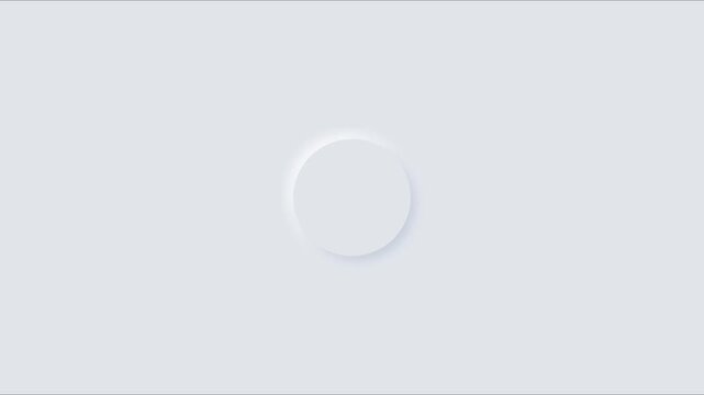 Minimalist neumorphic loading spinner animation, soft 4k white ui for modern web neumorphism