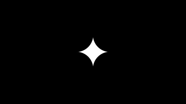 Twinkling stars animation. twinkle light stars blink. Night starry skies with twinkling or blinking stars vector glowing star light effect doodle style on green screen chroma Key,
