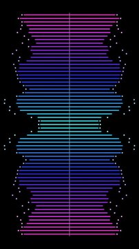 Neon Audio Spectrum Analyzer Waveform Background Animation