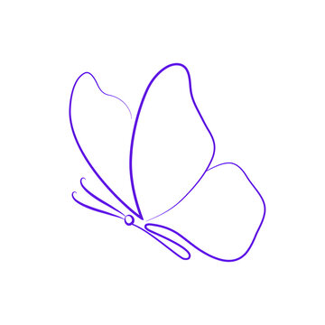 logo for butterfly with background white