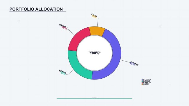 Financial Portfolio Allocation Donut Chart Visualization