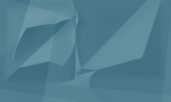 Abstract geometric paper folds with sharp edges. Minimalist blue gradient texture for modern design projects.