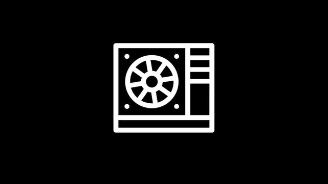 Computer cooling fan icon representing airflow and system temperature control
