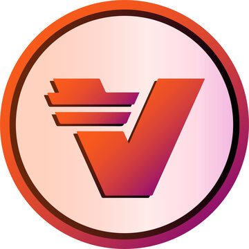 verasity-vra cryptocurrency logo illustrations on abstract background. 3d illustrations.