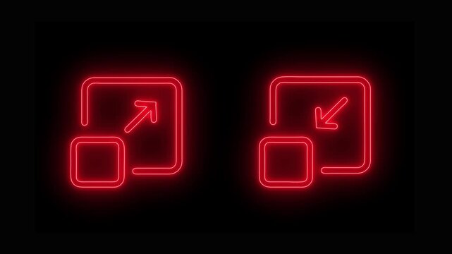 Full screen animated icon in line style on a white background
