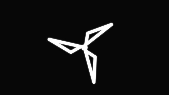 Windmill, wind turbines animation. Motion graphic design.