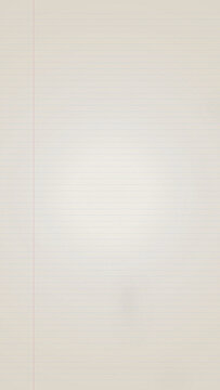 Lined notebook paper background. Close up of white ruled stationery texture.