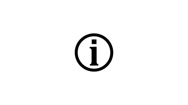 Animated icon information concept.information animated icon