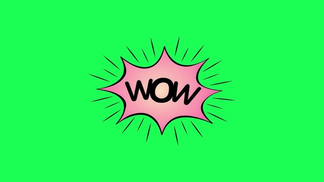 Comic book style speech bubble with wow text