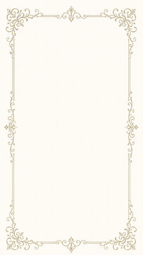 Bold gold scroll flourish border on a cream page