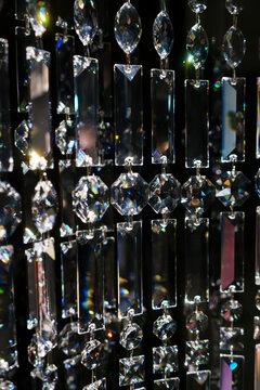 Crystals on a black background