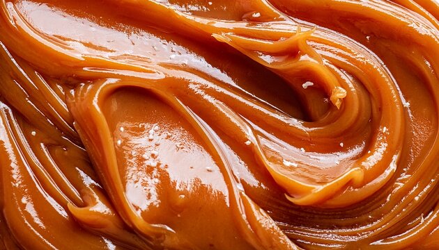 Homemade Salted Caramel Sauce Background Texture