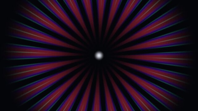 Radiating line burst seamless loop, three layers of spinning rays abstract motion background