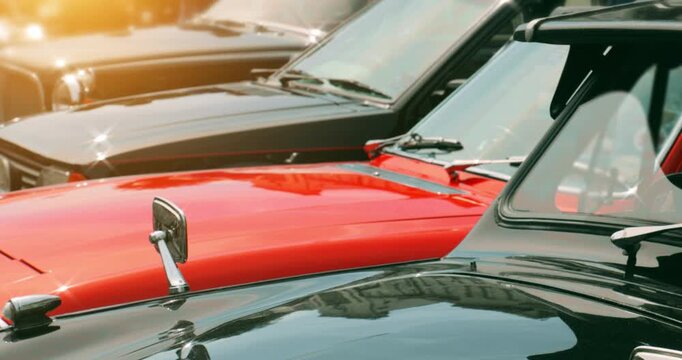 Car collection &ndash; vintage classic luxury automobile motors.