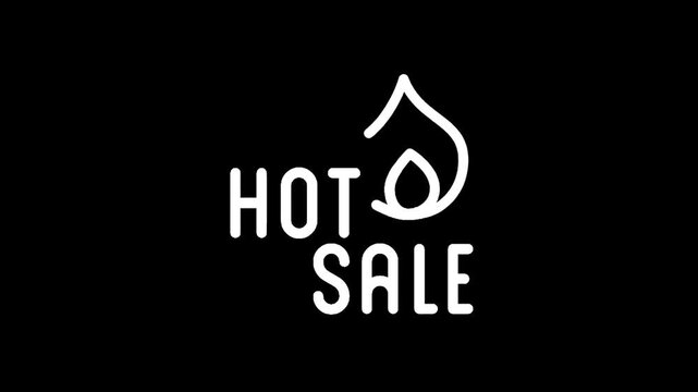 Hot Sale text with a flame icon, perfect for promotions and discounts