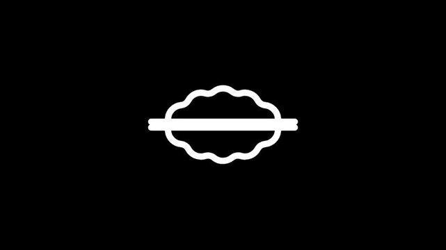 Minimalist white bow and arrow icon on a stark black background, symbolizing archery and precision