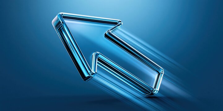 Blue arrow symbol representing movement and redirection