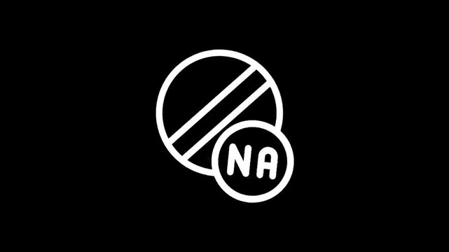 Icon representing no sodium or low sodium diet for health and wellness
