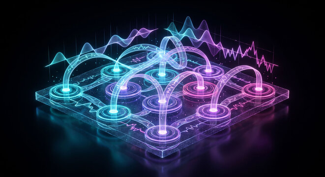 Quantum Chip with Connected Qubits - Future of High-Performance Computing