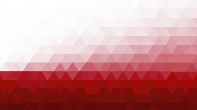 Growth visualized through red low poly triangle background with smooth gradient and modern geometric pattern