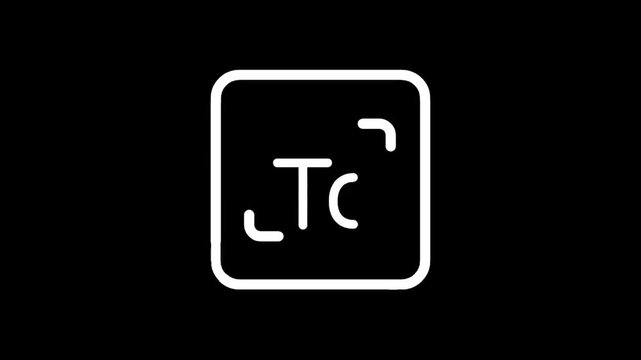 Periodic table element symbol Tc for Technetium with atomic number 43