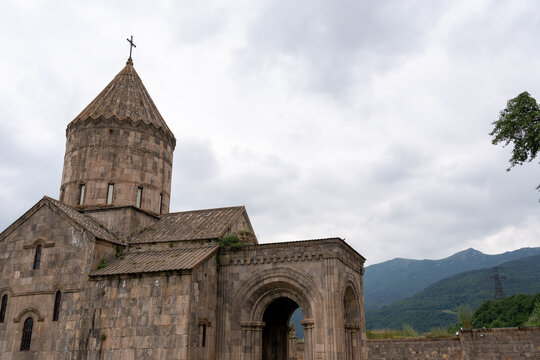Tatev Monastery in Armenia Overlooking the Vorotan Gorge.