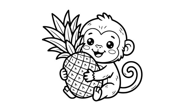 Cute Monkey Pineapple