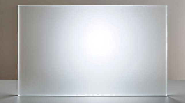 Clean Frosted Glass Panel Abstract Background with Soft Gradient Light