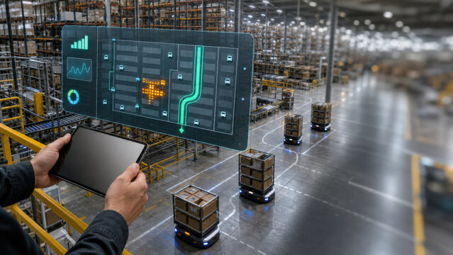 Automated AMR Mobile Robot Fleet Management Warehouse Interface